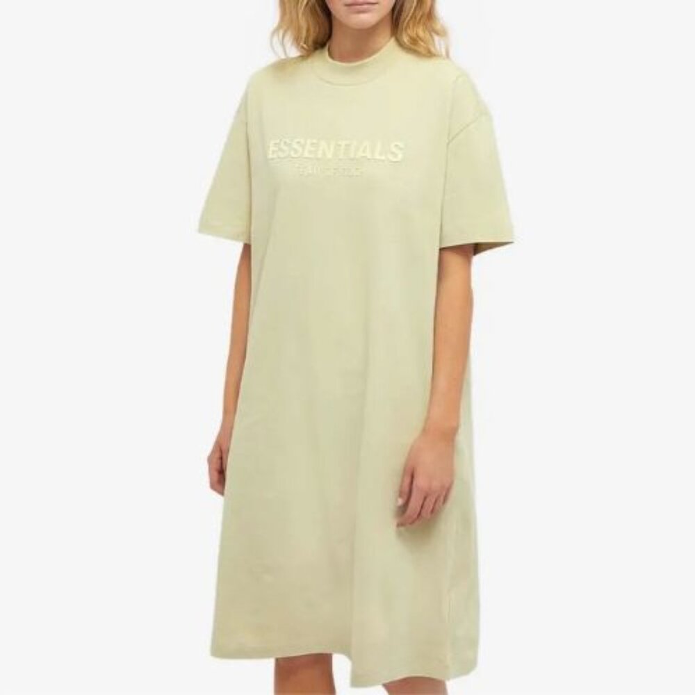 Fear of God ESSENTIALS Women's Short Sleeve Logo Dress Size Large 36107